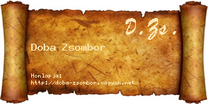 Doba Zsombor névjegykártya